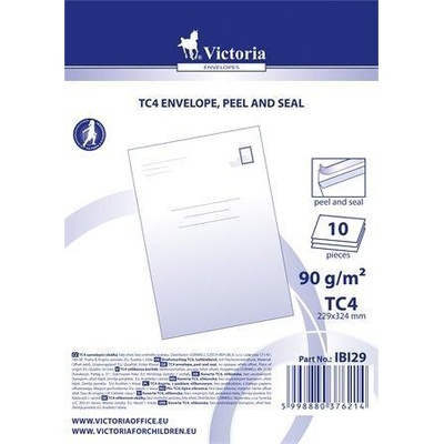VICTORIA Obálka, TC4, samolepicí s odtrhovacím pruhem, VICTORIA ,balení 10 ks 26290