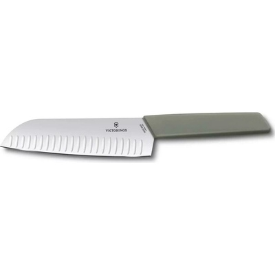 Victorinox - Kuchynský nôž Santoku SWISS MODERN 17 cm zelený 6.9056.17K6B