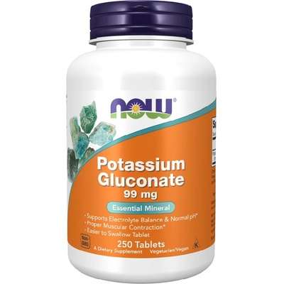 NOW NOW Potassium Gluconate 99mg, 250 Tablets
