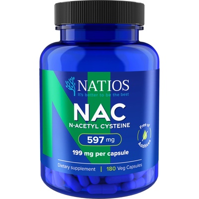 NATIOS N-Acetyl Cysteine NAC 199 mg 180 vegánskych kapsúl