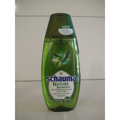 Schauma Nature Moments regenerační proti třepení konečků šampon na vlasy Středomořský Olivový olej a Aloe Vera 250 ml