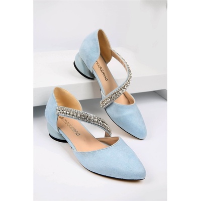 Moda Trend Дамски ежедневни обувки от велур - Светлосини #328591 (328591_Светло син)