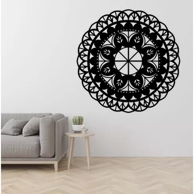 Dřevěný obraz mandala ŠTĚSTÍ - 55x55cm