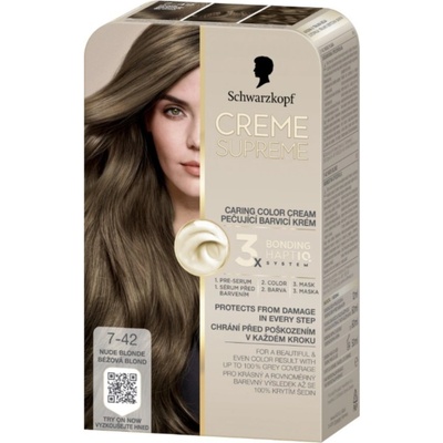 Schwarzkopf Creme Supreme 7-42 Béžová blond 60 ml