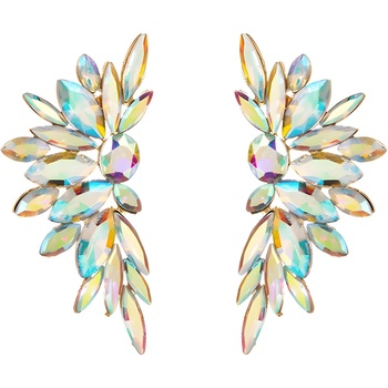 HARAHU Обеци wi-38843 - Кристалова / Златна kp38843 (wi-38843)