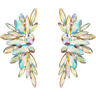 HARAHU Обеци wi-38843 - Кристалова / Златна kp38843 (wi-38843)