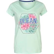 Ocean Pacific Pacific Graphic V Neck T Shirt Ladies Aqua