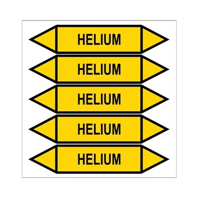 Značení potrubí, helium PZGL 007661