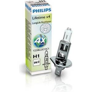 Philips Крушка, фар PHILIPS H1, 12V, 55W, 3100K, 1550lm, 1 бр