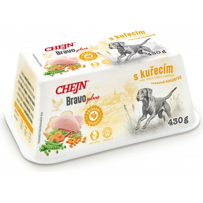Chejn Bravo Plus s kuřecím a zeleninou 430 g
