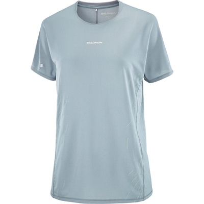 Salomon Дамска тениска Salomon Women's Sense Aero S/S Tee GFX Running shirt - Trade Winds / Pearl Blue (916-5912-0113)