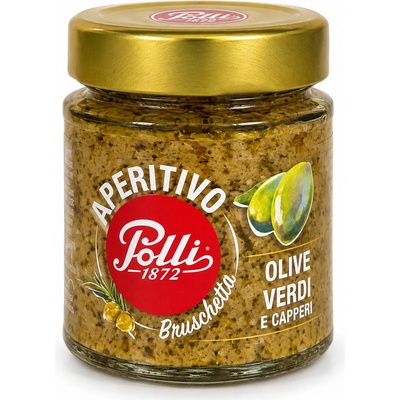 Polli aperitivo pomazánka na bruschettu ze zelených oliv a kapary 140g