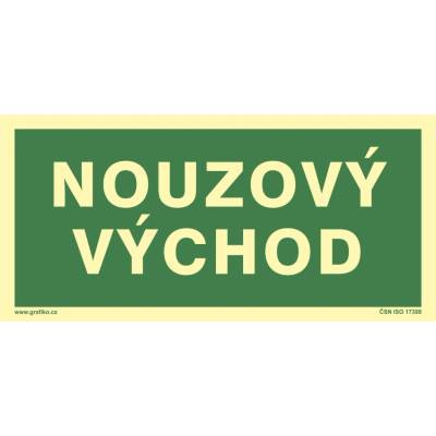 Grafiko | Nouzový východ - fotoluminiscenční - Materiál Samolepící PVC folie, Rozměr 400x200mm