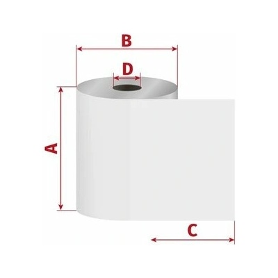 kotúčik 80/150/25 18 V gramáž 75 g/m2 Termo citlivý 150 m