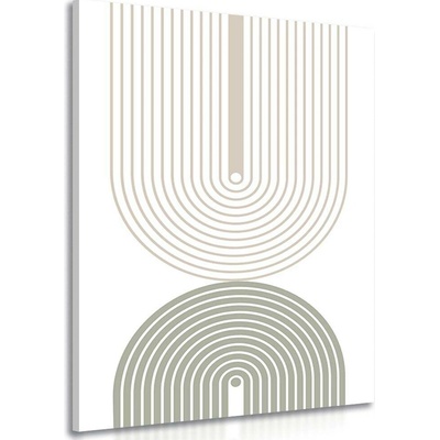Obraz minimalistické duhy Mid-Century - 100x150