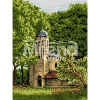Milena Style Църквата в Гела - гоблен със схема конци Ariadna 1: 1
