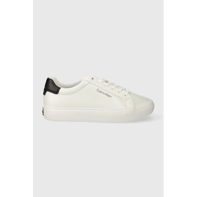 Calvin Klein Sneakersy Vulcanized Lace Up Lth HW0HW02037 biela