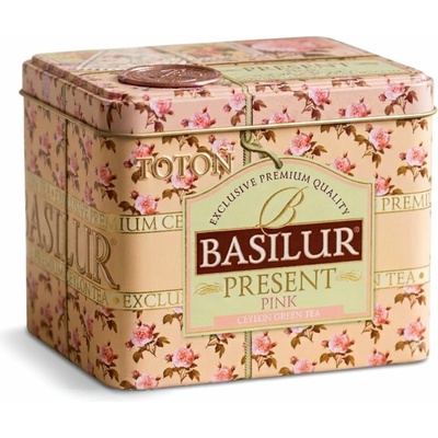 BASILUR Present Pink sypaný zelený čaj 100 g