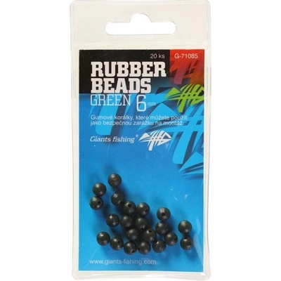 Giants Fishing Gumové Guličky Rubber Beads Transparent Green 6mm