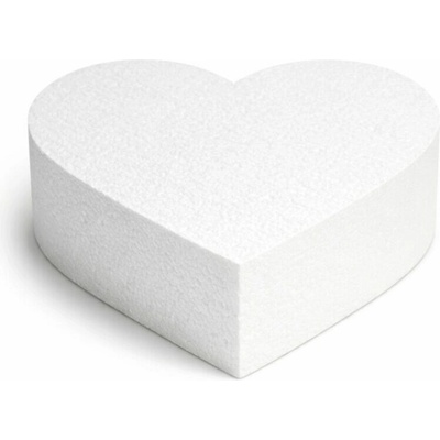 Srdce polystyrenové korpus/maketa I šířka 20 cm I výška 18 cm I barva bílá – Sleviste.cz
