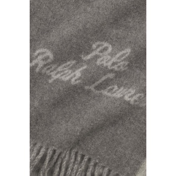 Ralph Lauren Вълнен шал Polo Ralph Lauren в сиво с изчистен дизайн 449959435 (449959435)