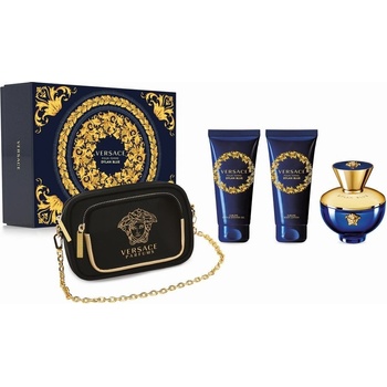 Versace Dylan Blue pour Femme EDP 100 ml + tělové mléko 100 ml + sprchový gel 100 ml + kabelka dárková sada