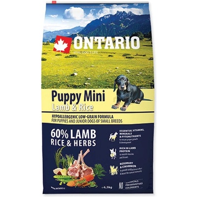 Ontario Puppy Mini Lamb and Rice 2,25 kg