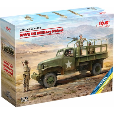 ICM WWII US Military Patrol G7107 with MG M1919A4 1:35