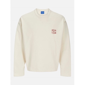 JACK & JONES Блуза Jack and Jones Men's Back Panel Crew Neck Sweatshirt - Ecru