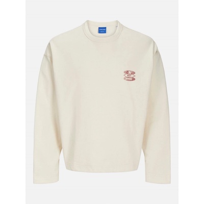JACK & JONES Блуза Jack and Jones Men's Back Panel Crew Neck Sweatshirt - Ecru