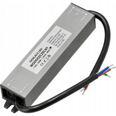 BERGE LED hermetický zdroj - 12V - 20W - 1,67A - IP67 PS-WP-12V-20W
