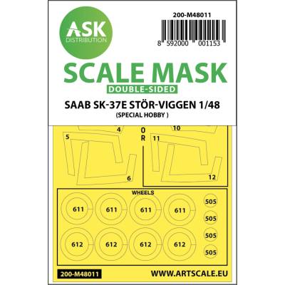 Special HobbySAAB SK-37E Stör-Viggen double-sided painting mask for 1:48