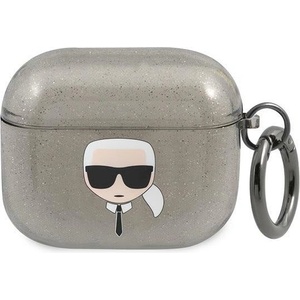 Karl Lagerfeld Калъф Karl Lagerfeld KLA3UKHGK Glitter Karl`s Head, за Apple AirPods 3 (3666339030278)