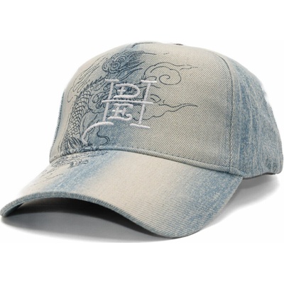 Ed Hardy Crawling Dragon Wash Denim 5 Panel Cap Bleach