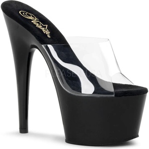 Pleaser USA Pleaser Adore-701 Black-Transparent 39