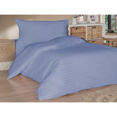Brotex obliečky saténový prúžok modré 220x220 70x90