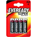 EVEREADY Батерии цинкови EVEREADY Super Heavy Duty, AA, R6, 1.5V, 4бр. в опаковка (E304388500)