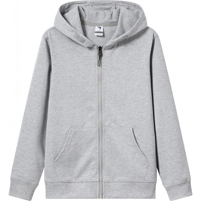 Glo Story basic mikina s kapucňou na zips sivá
