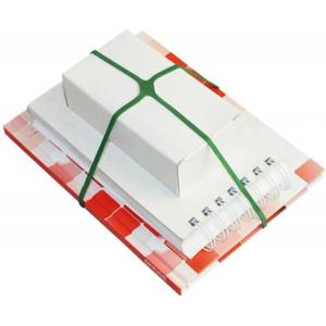 Office products Пощенска гума, с напречни ленти, 100 мм, 1, 5x4 мм, OFFICE PRODUCTS, зелена (18619149-02)