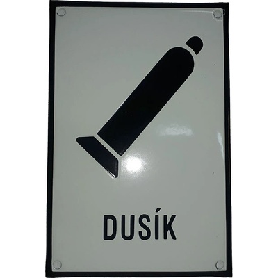 Tabulka s nápisem |DUSÍK| - smaltovaná A5