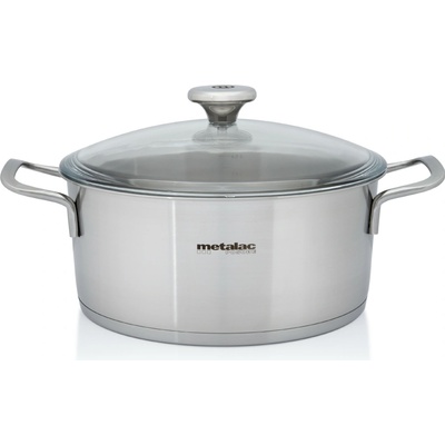 Metalac Santino Nerezový kastrol se skl. poklicí 24 cm 4,4 l