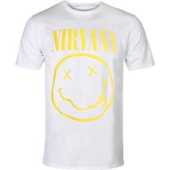 ROCK OFF Мъжка тениска Nirvana - Yellow Happy Face - ROCK OFF - NIRVTS04MW