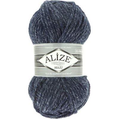 Alize Superlana Maxi 805 tmavomodrá melírovaná