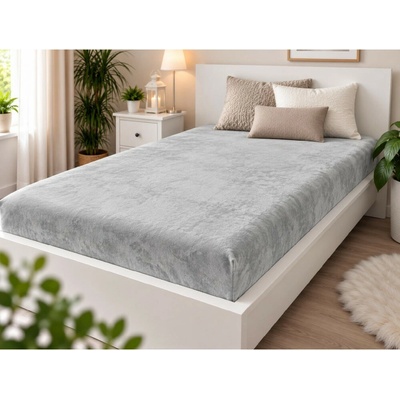 Jerry Fabrics s Mikroflanelové prostěradlo Exclusive šedé 180x200