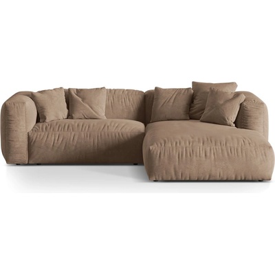 Micadoni Светлокафяв кадифен модулен ъглов диван (десен ъгъл) Martina - Micadoni (MIC_RC_S_120_F1_MARTINA2)