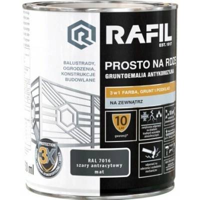 Rafil Emalie antikorozní matná 0,75 l šedá antracit RAL 7016