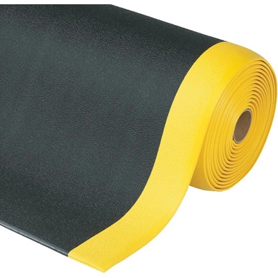 Notrax 409 Sof-Tred Plus Protiúnavová rohož z mikrobunkového vinylu čierna / žltá 122 cm x 18,3 m