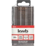 kwb КОМПЛЕКТ СВРЕДЛА ЗА МЕТАЛ hss m2 titan kwb 20 БРОЯ (4009314242904)