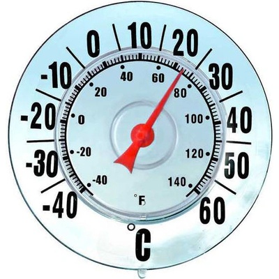 Maximex Venkovní teploměr, montáž bez vrtání, Ø 18 cm transparentní – Zboží Dáma