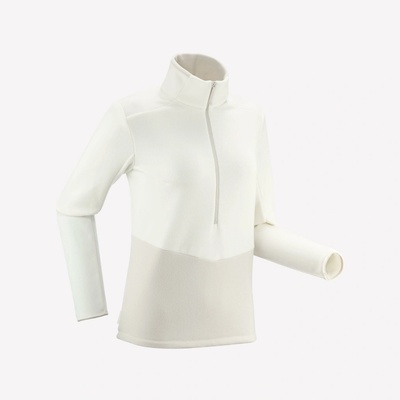 Quechua dámska fleecová mikina MH500 1/2 zips biela